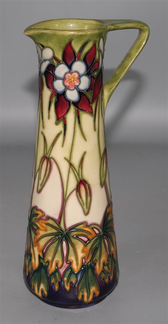 A Moorcroft floral ewer limited edition 45 of 200 22cm